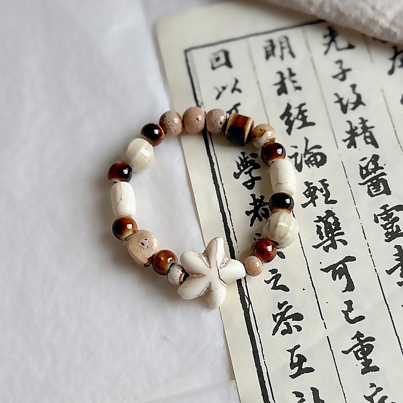 卸売景徳鎮セラミックブレスレット、色あせしない、女性のハイエンドの新しい中国風の多用途の国民風のジュエリーブレスレット