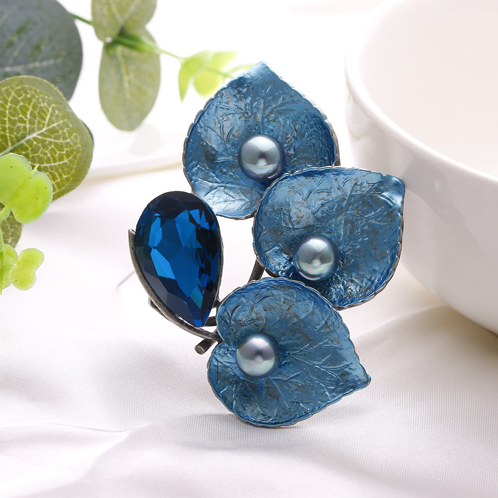 Luxuriöse Perlenbrosche Für Damen, Elegante Emaille Anstecknadel_voghion.com