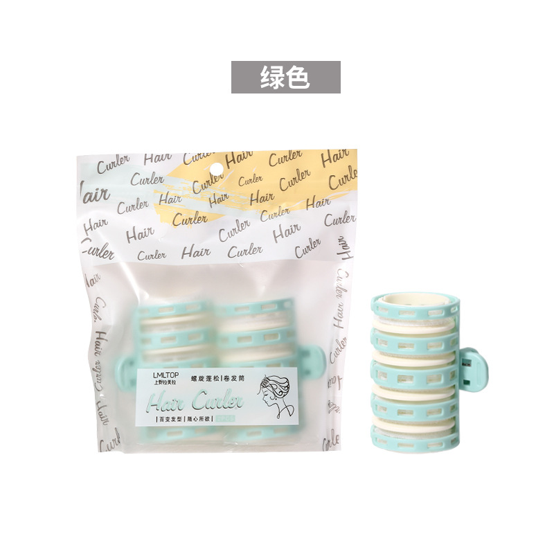 LMLTOP rizador de cabello dos paquetes de aire espiral esponjosa franja de fijación autoadhesiva rizador de cabello C269