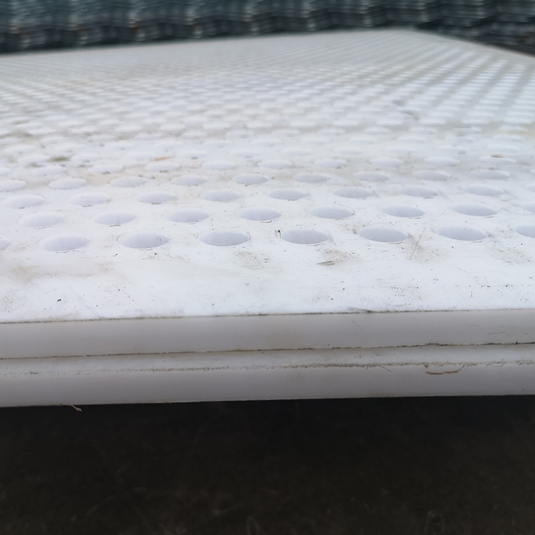 15mm厚pp塑料孔板 新料白色PE塑料冲孔板  洗煤厂加厚塑料网孔板
