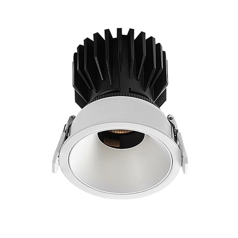 alta visualización y profundidad escondido anti-deslumbrante foco cob hogar sala de estar incrustado led downlight todo el espectro lavado pared sin lámpara principal image 5
