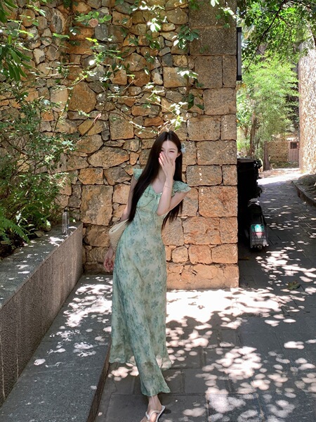Green summer dress