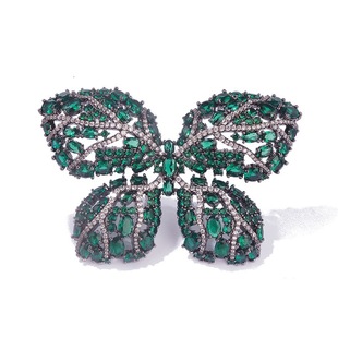 2023 New Luxury Heavy Industry Brilliant Grape Purple Butterfly Brooch High-end Sense Brooch Suit Accessories