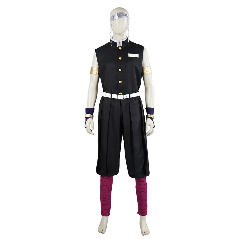新款鬼灭之刃锻刀村cosplay服装 不死川实弥cos服后勤小队cosplay|undefined