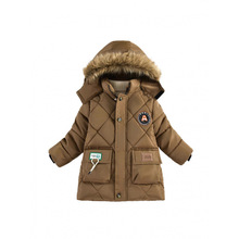 男童冬季外穿棉袄厚款洋气中长款加厚棉衣厂家直销外贸专供中小童