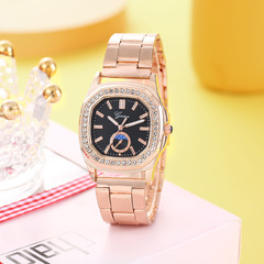 GINAVE Square Casual Women's Watch Alibaba.com New Steel Strap Business Women's Quartz Watch Factory Wholesale