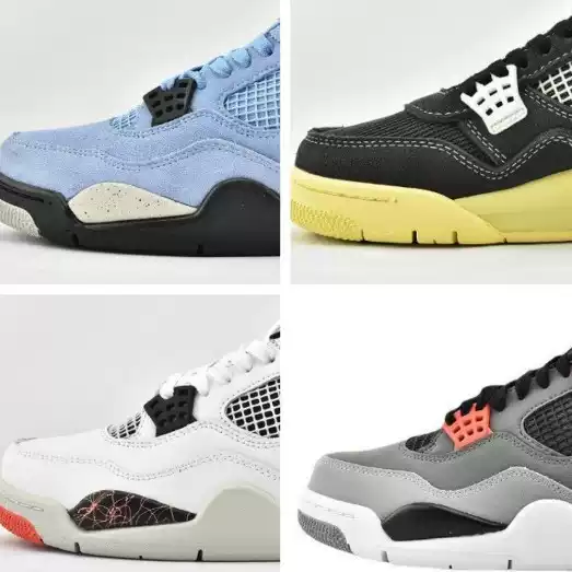 Hot Selling AJ4 Putian Pure Original Hot Lava Basketball Shoes Collaboration Shock-Absorbing Air Cushion Sneakers Wear-Resistant Sports Shoes