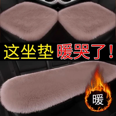 Car Seat Cushion Winter fleece-lined Car Main Driving Internet Celebrity New Goddess Seat Cushion 2023 Warm Fragrance