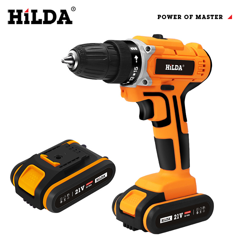 HiLDA/HiLDA destornillador eléctrico recargable batería de litio linterna taladro impacto taladro 12V16.8V21V
