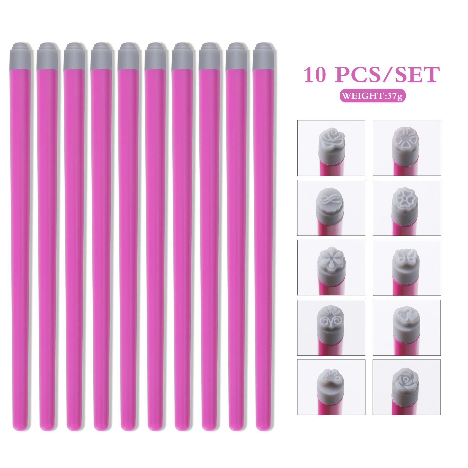 Bolígrafo de sello de uñas de cabeza de silicona explosivo transfronterizo, flor de mariposa, bolígrafo de impresión de uñas de bricolaje, herramienta de transferencia