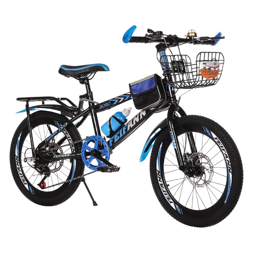 Bicicleta al por mayor para niños 20-22-24-26 pulgadas bicicleta de estudiante masculina y femenina montaña velocidad única 7 velocidad delantera y trasera bicicleta de freno de disco