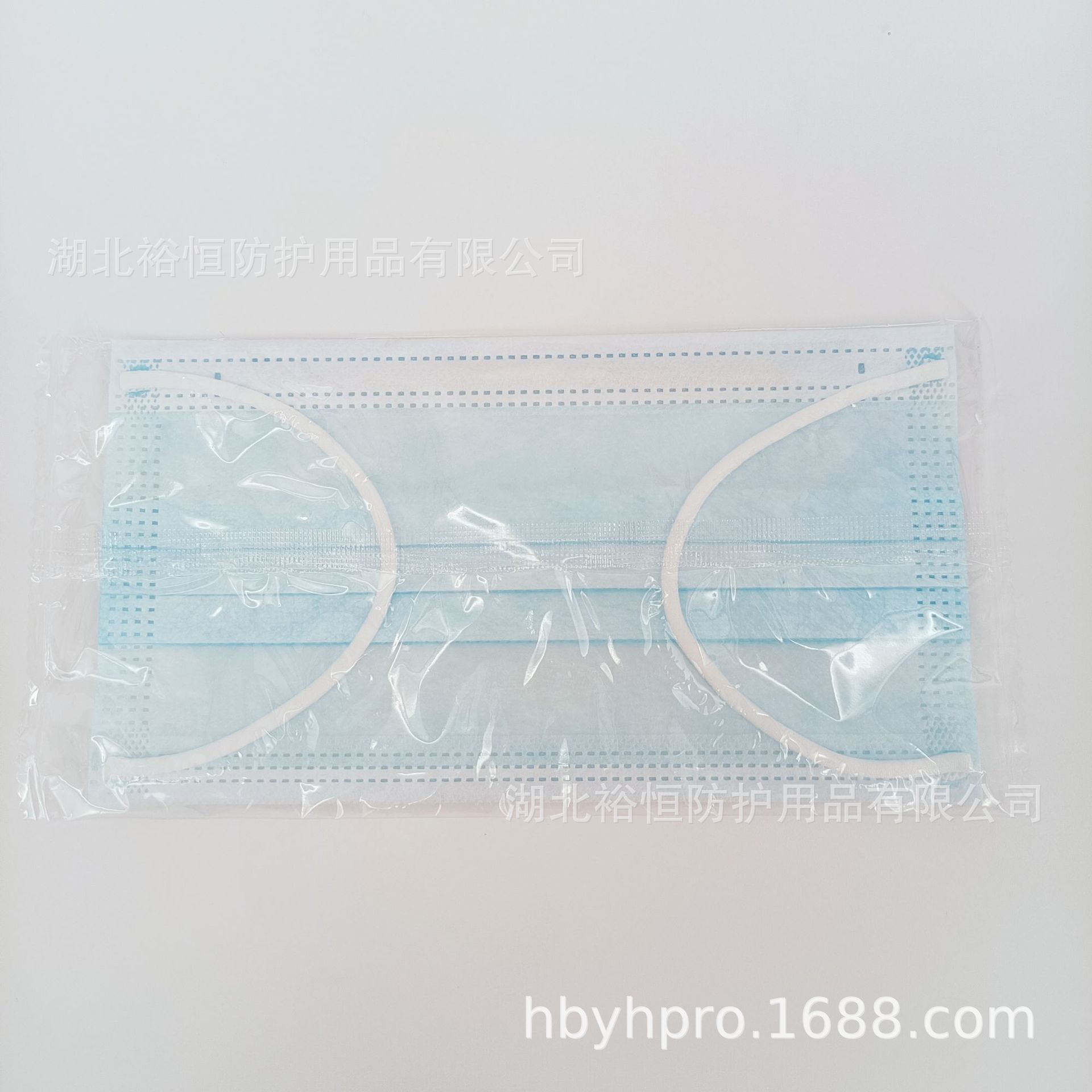 厂家批发现货独立包装口罩一次性三层熔喷布防尘蓝色口罩