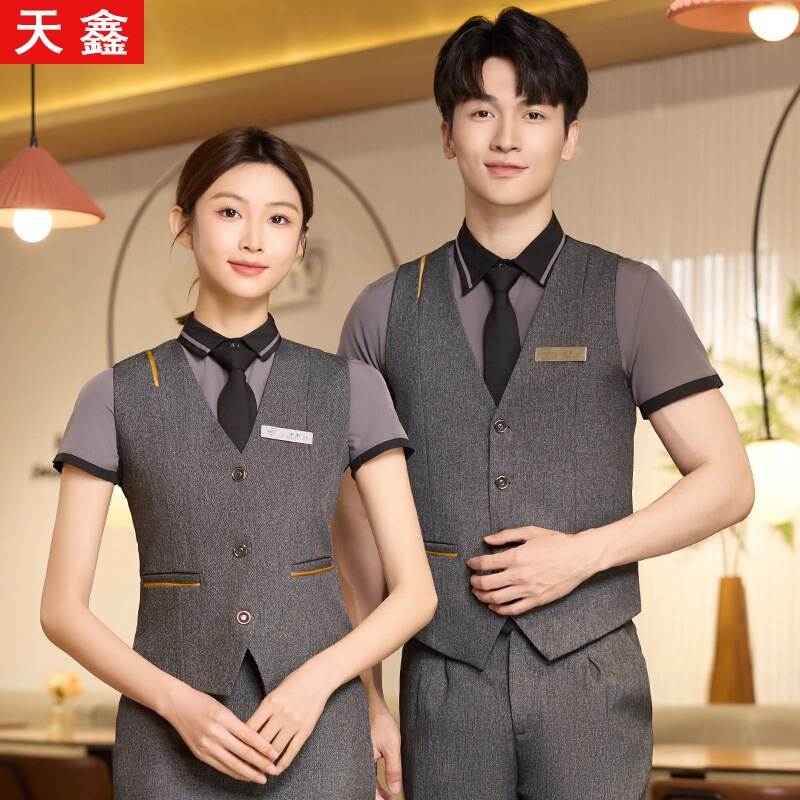 Hotel Catering Ktv Billiard Room Vest Suit Billiard Hall Club Waiter Work Clothes Vest Suit Summer
