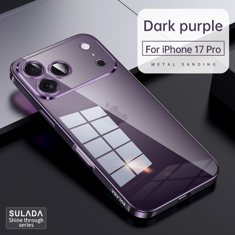 苹果17电镀透明壳SULADA炫透适用iPhone17超薄TPU保护套17Promax|undefined
