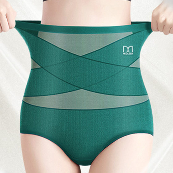 Meiya Ting High Waist Postpartum Abdominal Hip-lifting Underwear Mulberry Silk Pure Cotton Women's Waist Body-shaping Underpants Underwear