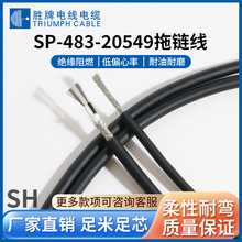 勝牌現貨 屏蔽拖鏈線20549 1500萬次耐彎折PUR高速運動電源電纜線