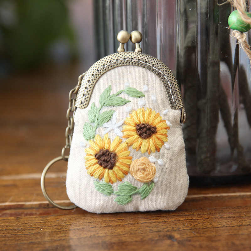 Jinhao collar hecho a mano DIY bordado boca Bolsa de Oro adornos creativo regalo femenino paño bordado kit suéter cadena