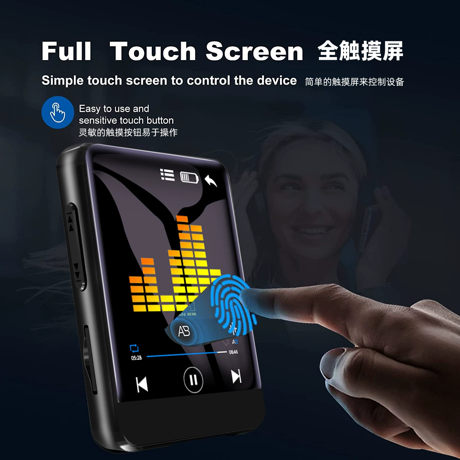 Ручной плеер для младших школьников, MP3, Bluetooth, MP4