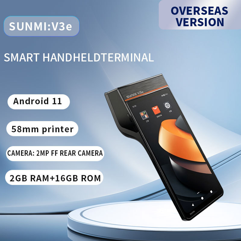 Sunmi V3E nueva caja registradora portátil móvil impresora de recibos Meituan Takeaway Receptor transfronterizo