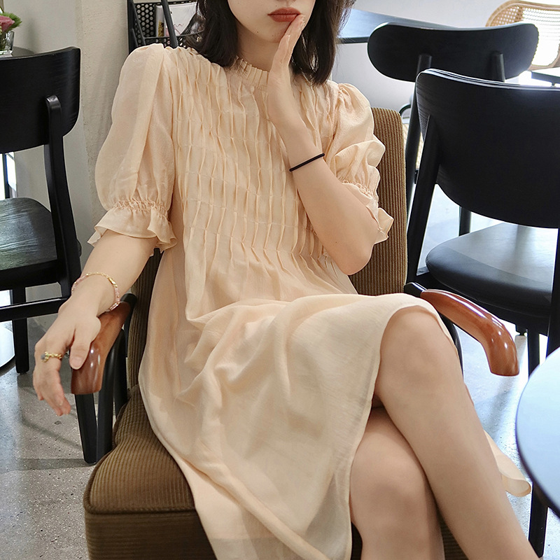F9265 3690K VÁY ĐẦM LIỀN THÂN NỮ HANTDC TAY PHỒNG MÙA HÈ HỌA TIẾT HOA THỜI TRANG NỮ LỤA TƠ TẰM G06 SẢN PHẨM MỚI