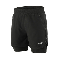Three-point loose (with inner mesh) breathable marathon fitness running shorts B191