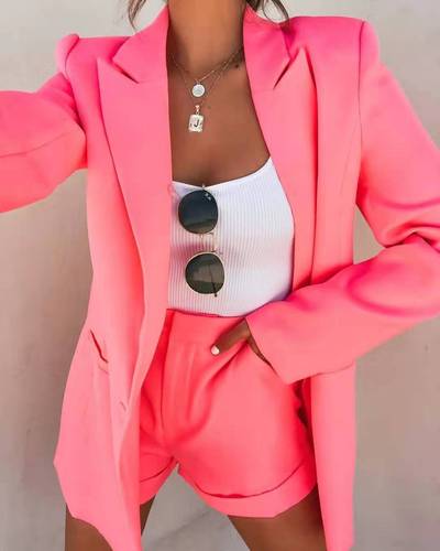 Wish European and American-style tops, shorts, and suit sets—sexy, elegant women's fashion casual lapel cardigans