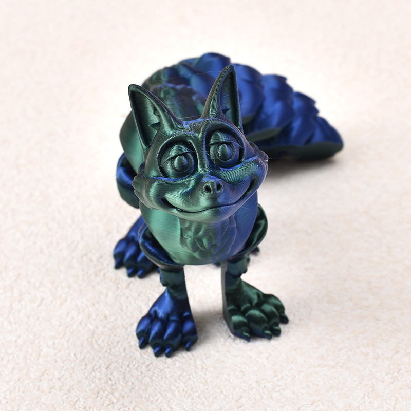 Ventas transfronterizas de juguetes de impresión 3D, animales de impresión 3D, adornos creativos, juguetes de dragón