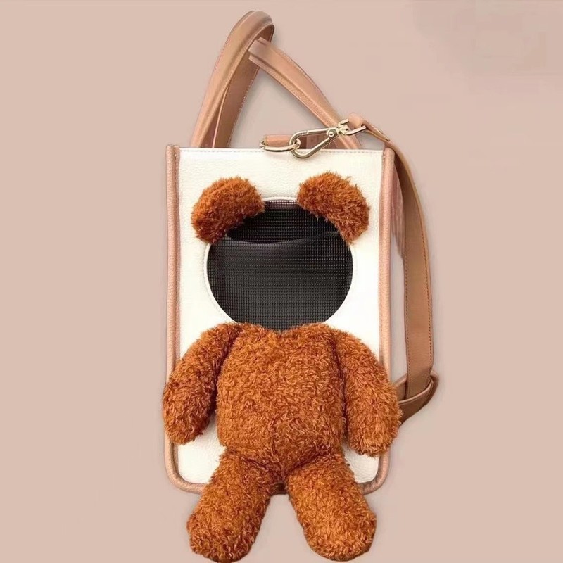 高品質なぬいぐるみ専用ペットバッグ、軽量で通気性があり、可愛いペットの頭が見えるおもちゃバッグ、大容量で持ち運びやすいバッグ|undefined