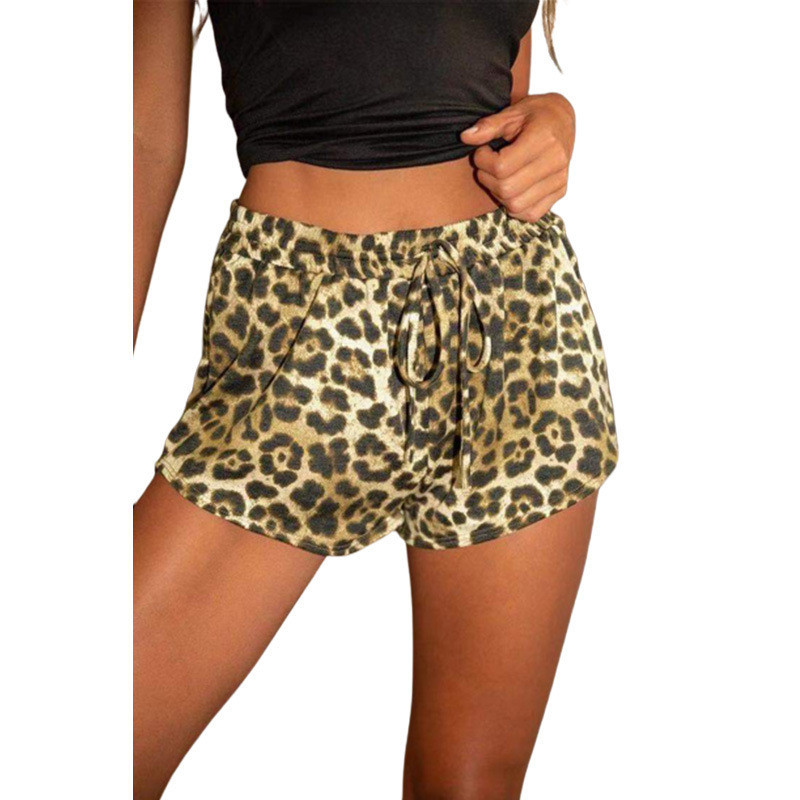 Pantalones Cortos De Leopardo Multicolor Casual De Verano Para Mujer display picture 5