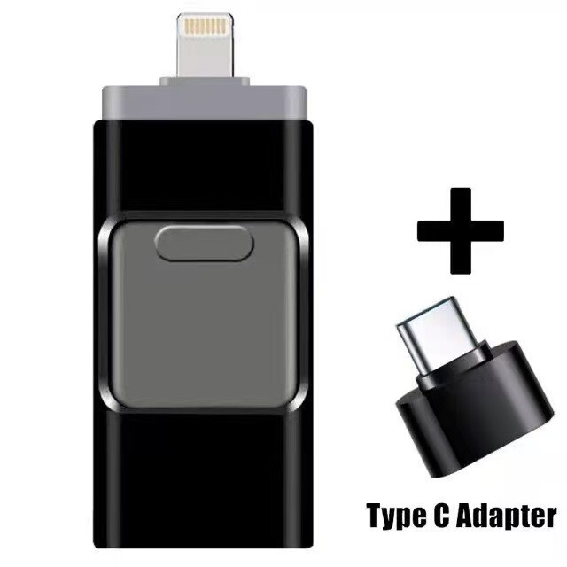 批发手机U盘适用苹果安卓OTG三合一推拉创意金属U盘可LOGO雕刻1TB|undefined