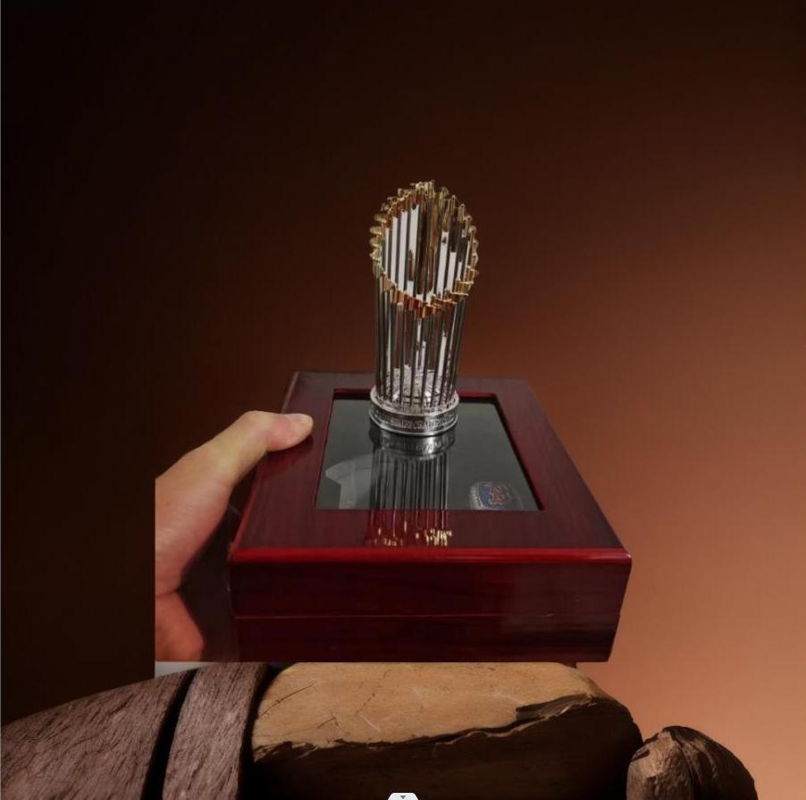 2023游骑兵美国职业棒球冠军奖杯冠军戒指展示盒套装
