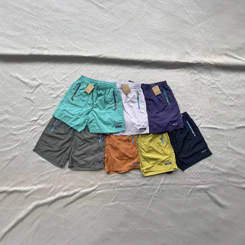 Cross-Border Patagonia Dopamine Color Outdoor Waterproof Lightweight Self-Storage Color-Blocking Couple Shorts