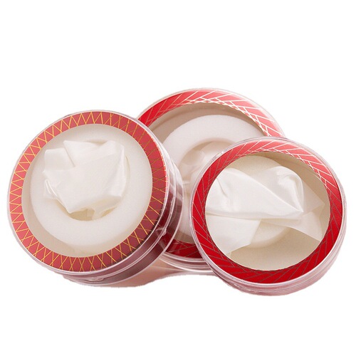 Red thickened bird's nest packaging box transparent acrylic lock round box bird's nest inner box traceability code bird's nest round inner box