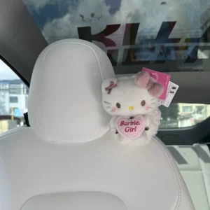 Cute plaid kitty car tissue box, tissue holder, tissue bag, car interior decoration, new car gift, niche product