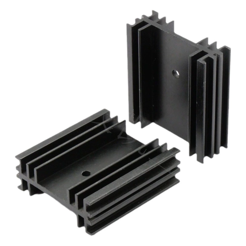 Высокая мощность TO-220/247/3P радиатор можно использовать с обеих сторон радиатор 50*18-55 черный анодирование