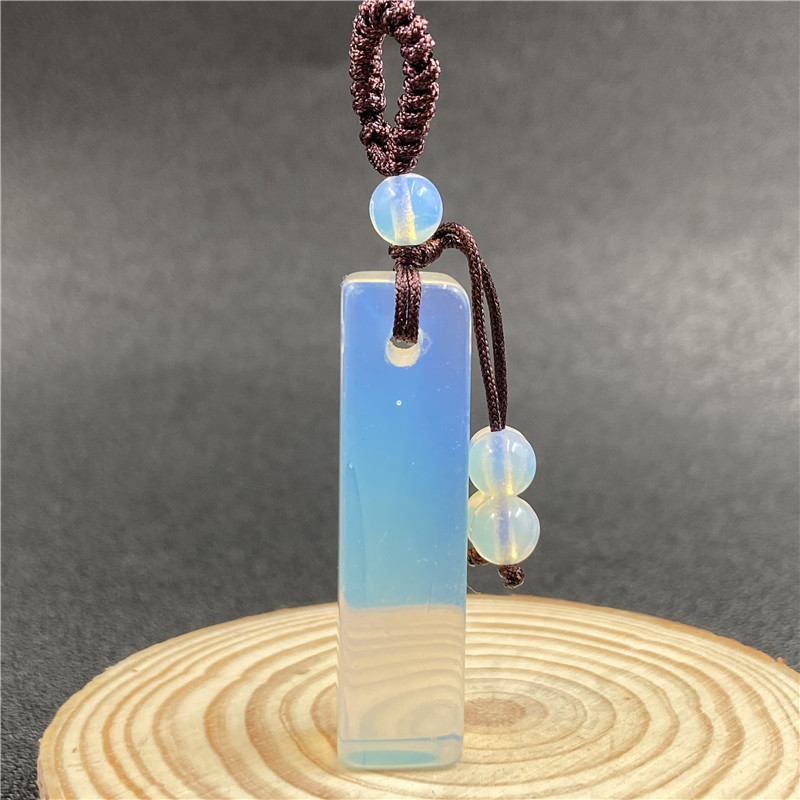 Fashion Crystal Agate Semi-precious Stone Cylindrical Braided Keychain display picture 7