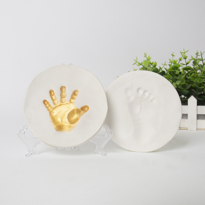 Baby hands and feet inkpad pet cat claw dog claw baby full moon ultra light clay handprint commemorative hand mold in stock wholesale