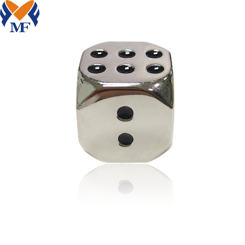 In-Stock Cross-Border Metal 15mm Dice Game Set Alloy Bar Restaurant Entertainment Dice Solid Manufacturer