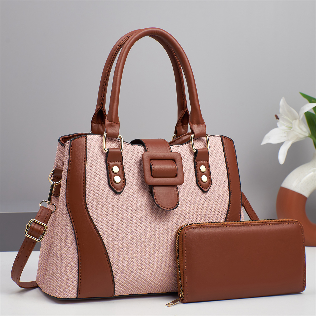 Temperamento versátil nuevo bolso coreano para damas hermoso bolso de hombro bolso de mujer bolso grande para damas
