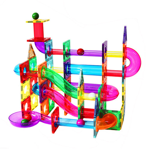 Wellbbplay transparent track colored rolling ball pipe building blocks Australia's best-selling magnetic pieces