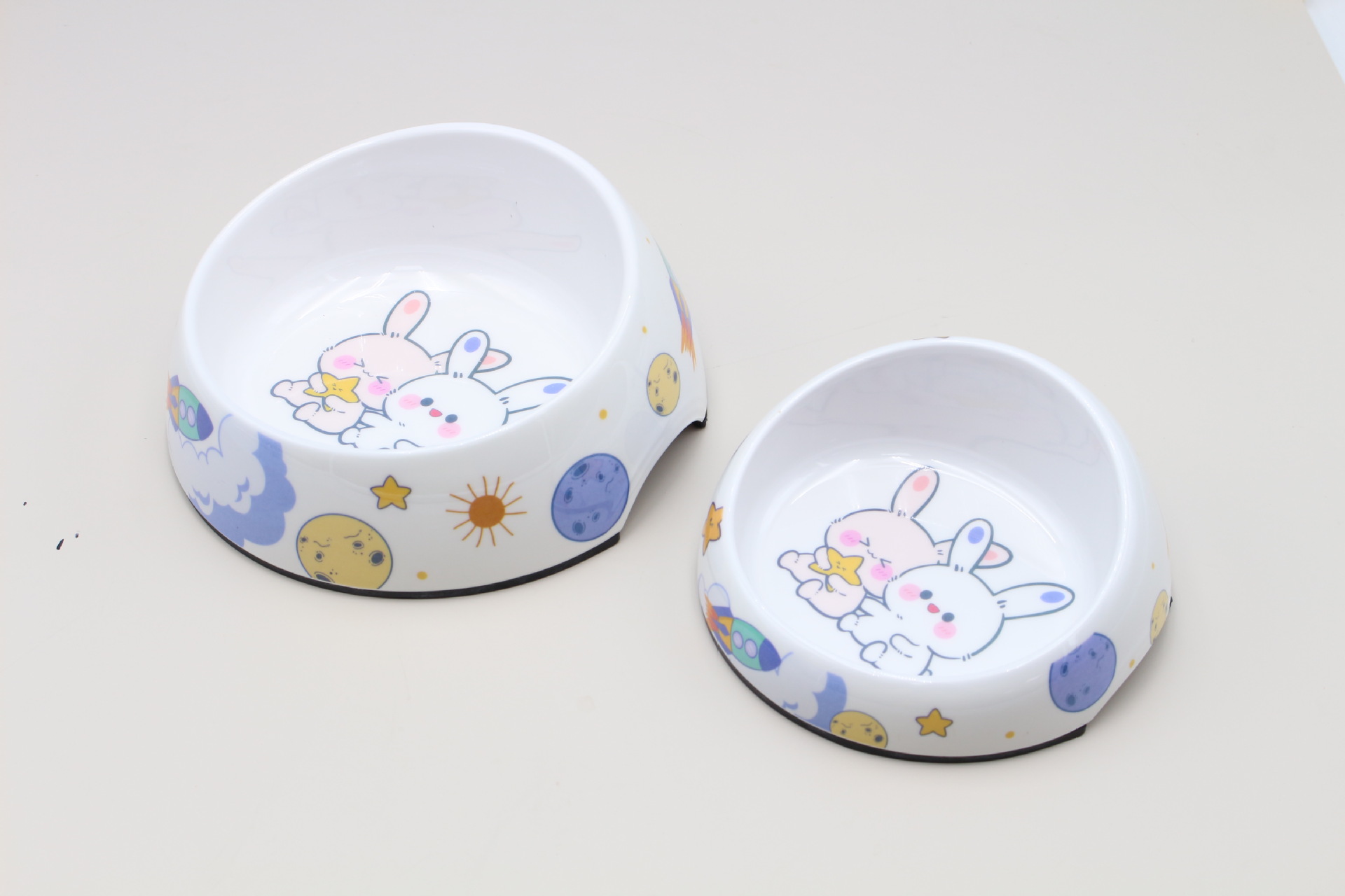 Spot al por mayor gato melamina cuenco alimento para mascotas melamina cuenco para bebés mascotas maceta para gatos cuenco para mascotas personalizado