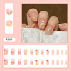 Translucent nail stickers, fake nails for manicure, 24 pieces, ready-made product, wholesale, Chanel style