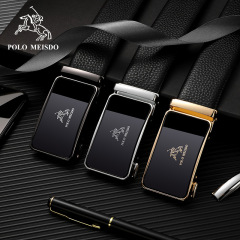 Official Paul Genuine Leather Belt for Men with Automatic Clasp, High-End Business Top-Grade Calfskin Waist Belt, Wholesale