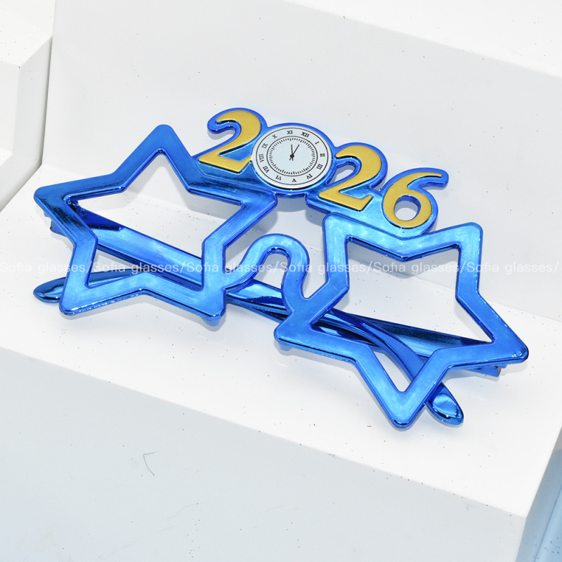 2026デジタルメガネ五芒星レンズレス装飾メガネパーティー新年クリスマスパーティーお祭り道具メガネ|undefined