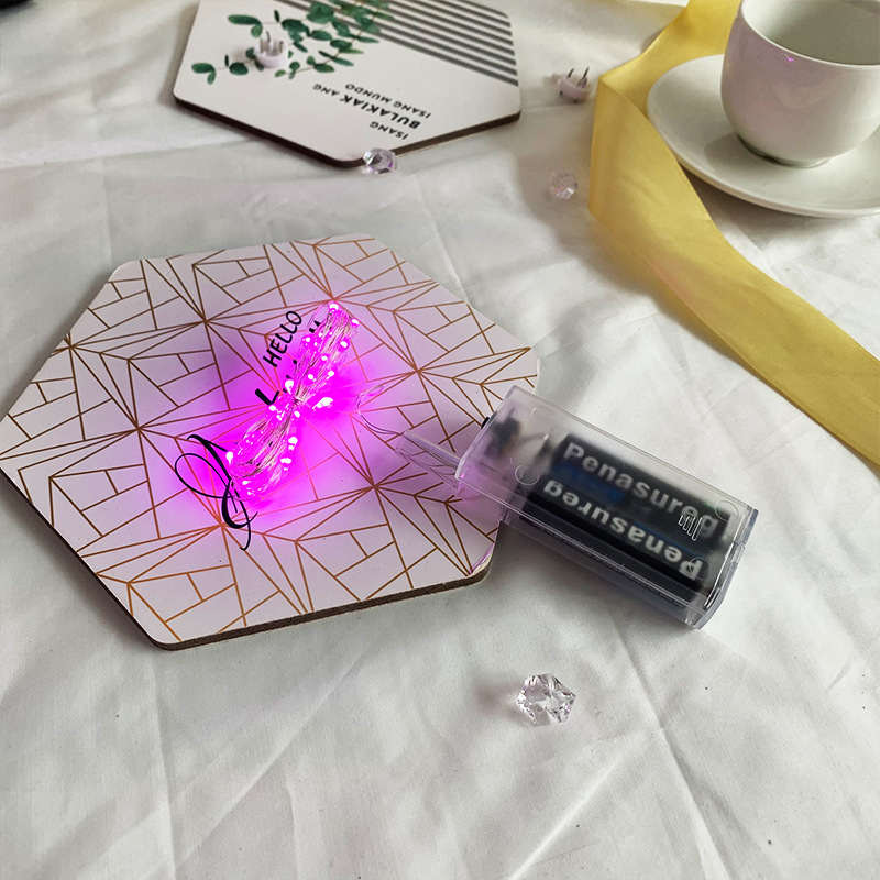 Caja de batería de 2 secciones Luz de cadena de cobre de alto brillo Bola de onda Caja de batería decorativa Festival de luces intermitentes Caja de regalo Fabricante de luces decorativas