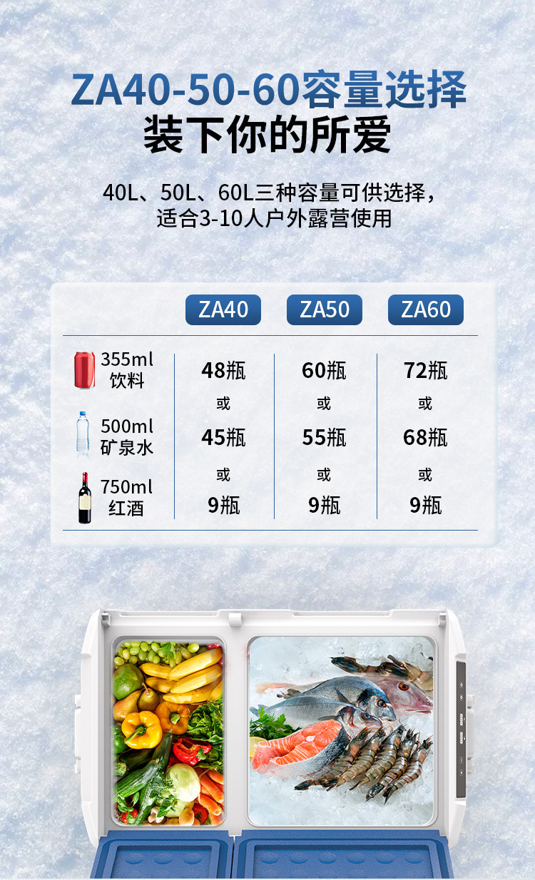Ice Tiger Compressor Car Refrigerator Car Home Dual-use Refrigeration 12v24v Portable ZA40 Dormitory Small Refrigerator
