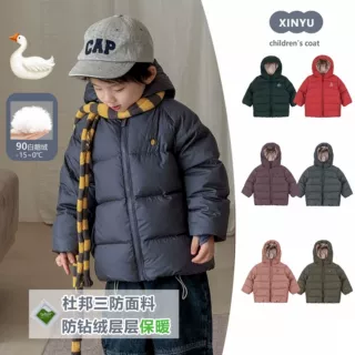 儿童轻薄羽绒服宝宝90白鹅绒a类三防男童女童中小童连帽羽绒外套