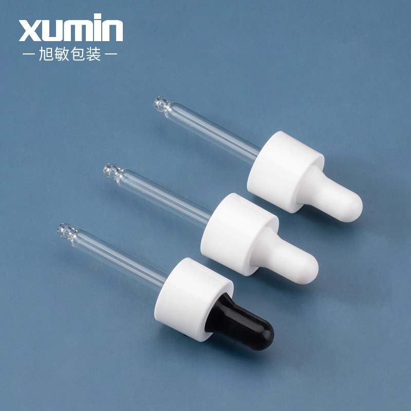 Xumin embalaje 30ml botella cuentagotas azul transparente vidrio esmerilado botella de aceite esencial esencia líquido sub-botella cabeza de goma blanca image 5