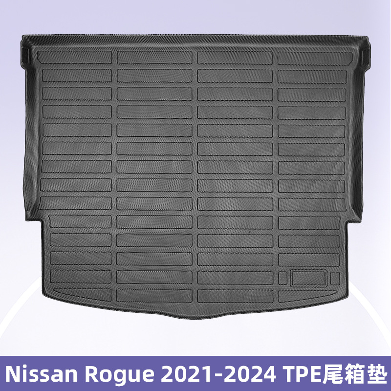 Aplicable para 2021 - 2024 Nissan Rogue Foot Pad 3D todo el tiempo TPE Foot Pad Backpack Pad