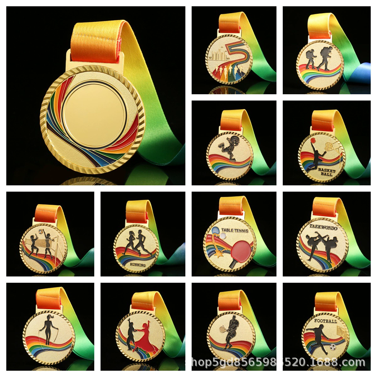 Металлические медали марафонские игры для детей в детском саду